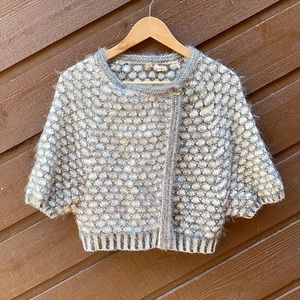 Moth Gray Textured Cardigan